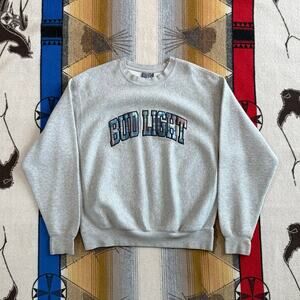 Vintage 90s Bud Light Beer Embroidered Crewneck Sweatshirt Size Large Party